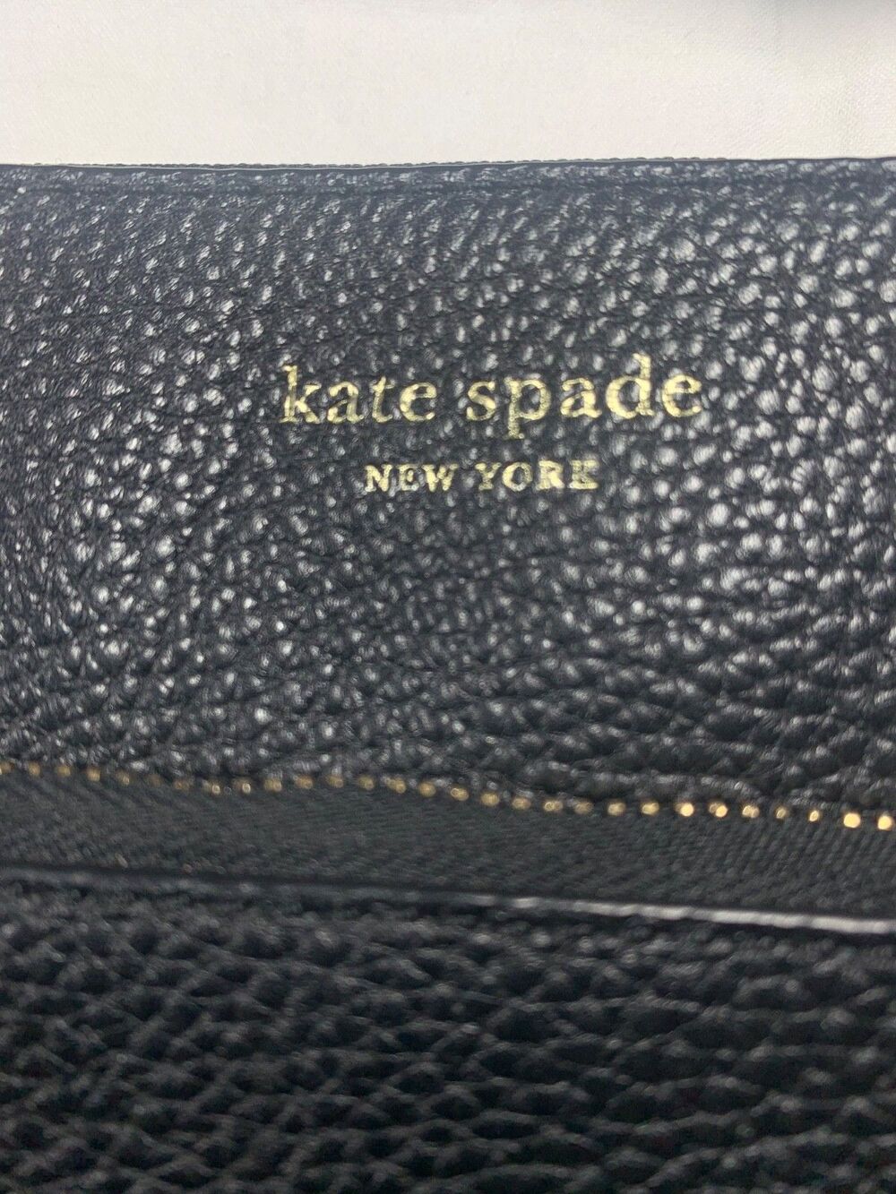 Kate Spade Medium Zip Black Pebbled Crossbody -Shoulder Bag EUC Clean - Picture 2 of 13